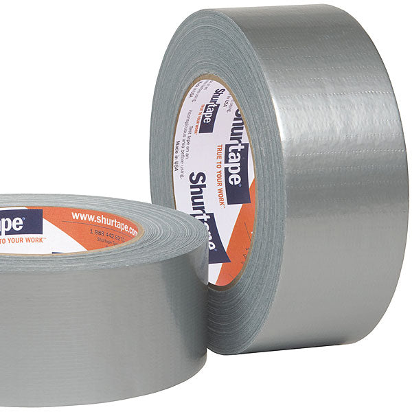 Shurtape PC 009 Duck Pro Contractor Grade, Co-Extruded Cloth Duct Tape -  Silver - 48mm x 55m - 24 rolls per case
