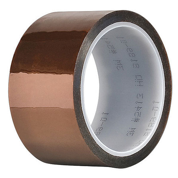 Kapton Polyimide Adhesive Tape, 3 Core, 1 Mil Thick, 36 yd Length, 1 Width