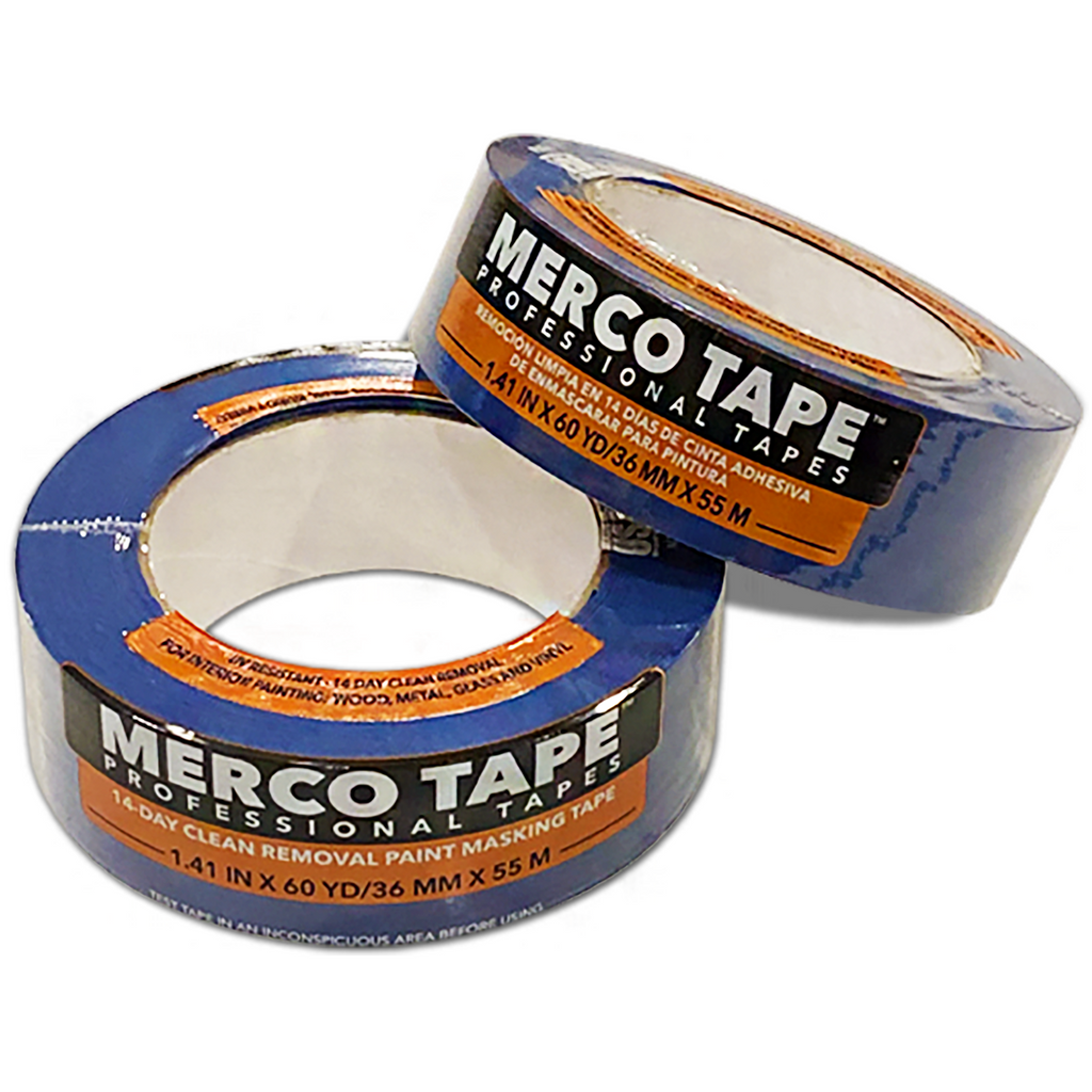 Merco Tape Logo Premium Blue Painters' Masking Tape 21 Day Clean Release ~ USA Made ...