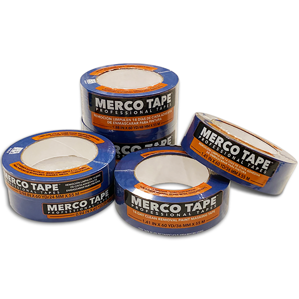 Merco Tape Logo Premium Blue Painters' Masking Tape 21 Day Clean Release ~ USA Made ...