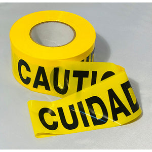 CAUTION CUIDADO Barricade Tape Amarillo y Negro ~ Yellow Black | Merco Tape® M224SP