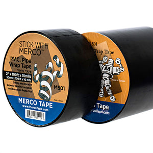 Pipe Wrap Tape 10 mil PVC for Corrosion Protection in Black | Merco Tape™ M501