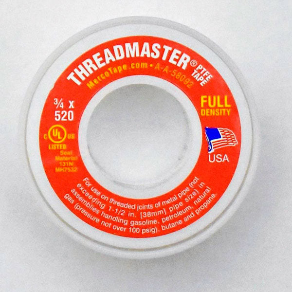 Threadmaster® Threadseal Tape Full Density ~USA~ None Better | Merco ...
