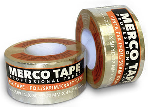 FSK Tape - Foil, Scrim, Kraft ~ Premium Grade for Cold Weather Use | Merco Tape™ M926 and M925