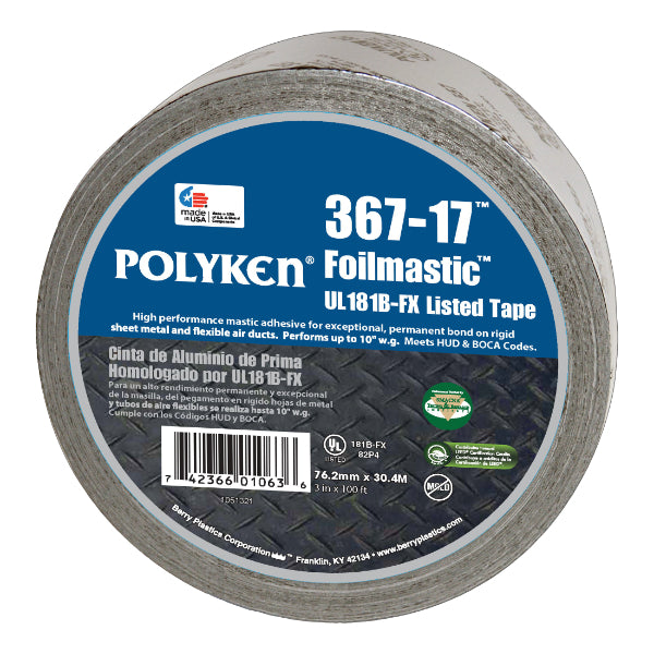 Polyken 100D Premium 13 mil Double‑Sided Carpet Tape, 48 mm x 36 Yards